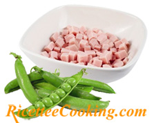 Piselli e prosciutto cotto